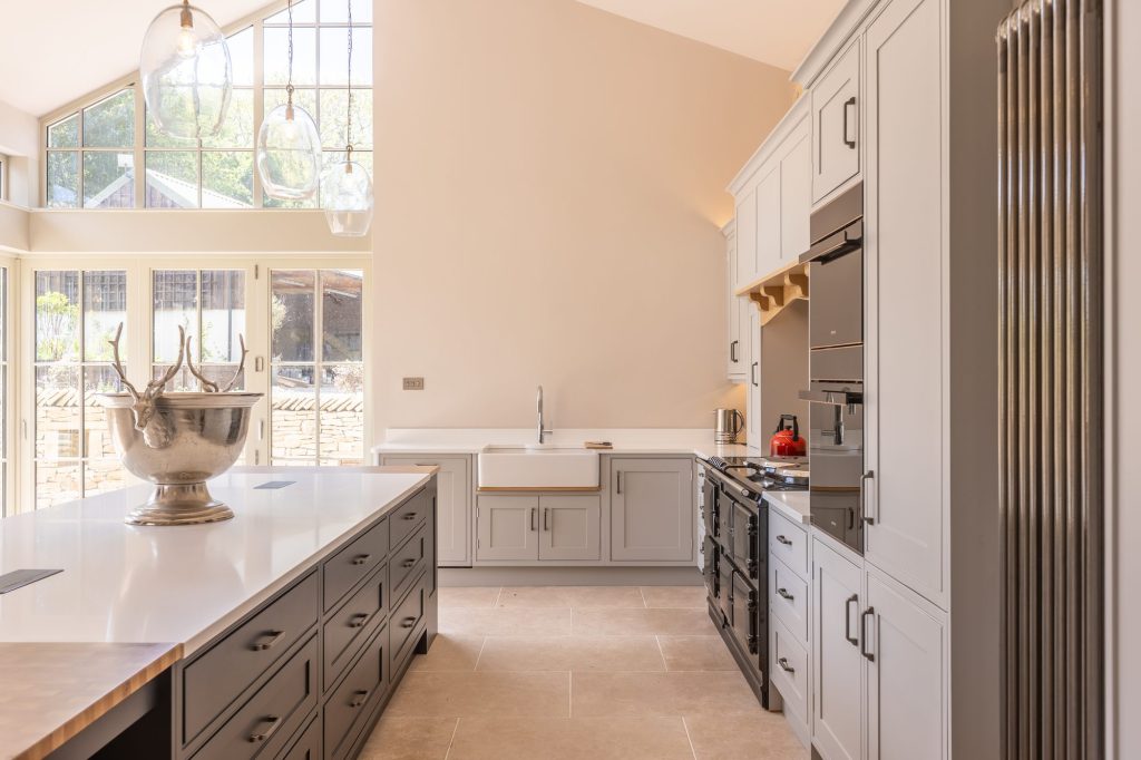 Kitchen at The Old Rectory near York, designed and project managed by Pip Interior Designs